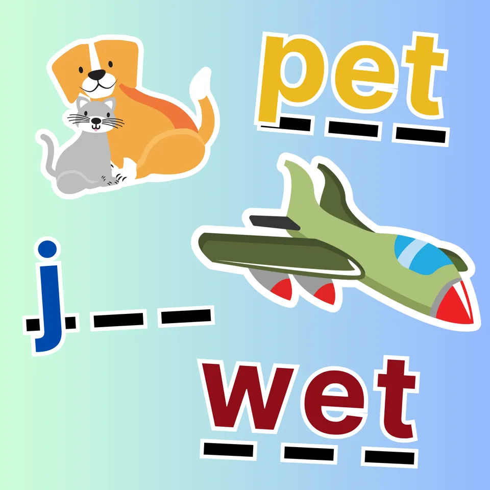 Learn to Spell: -et words