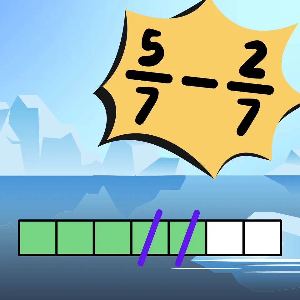 Subtracting With Fraction Strips