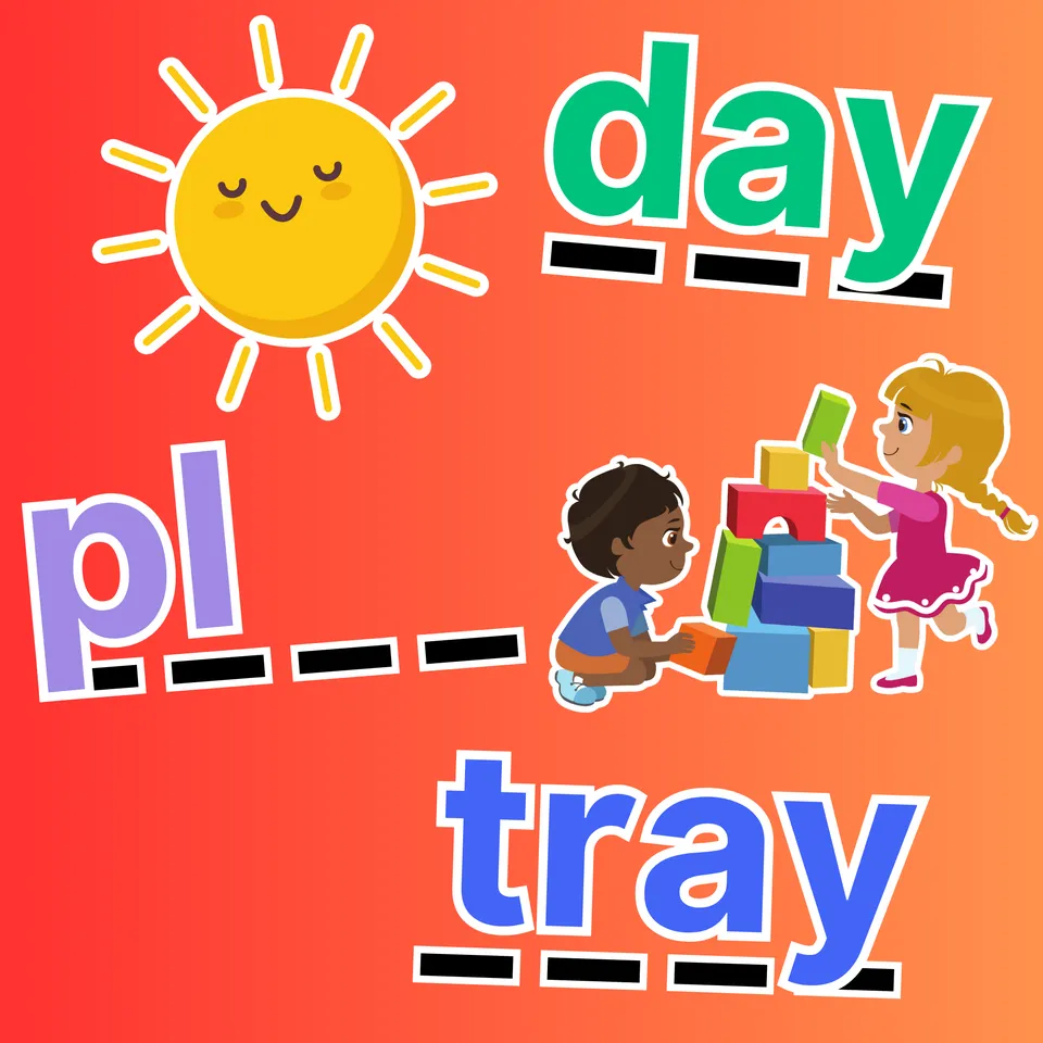 Learn to Spell: -ay words