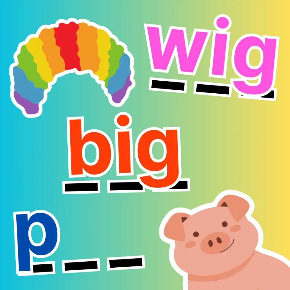 Learn to Spell: -ig words