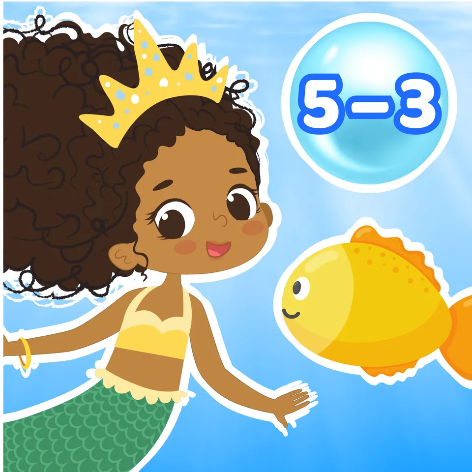 Mermaid Subtraction: Level 1