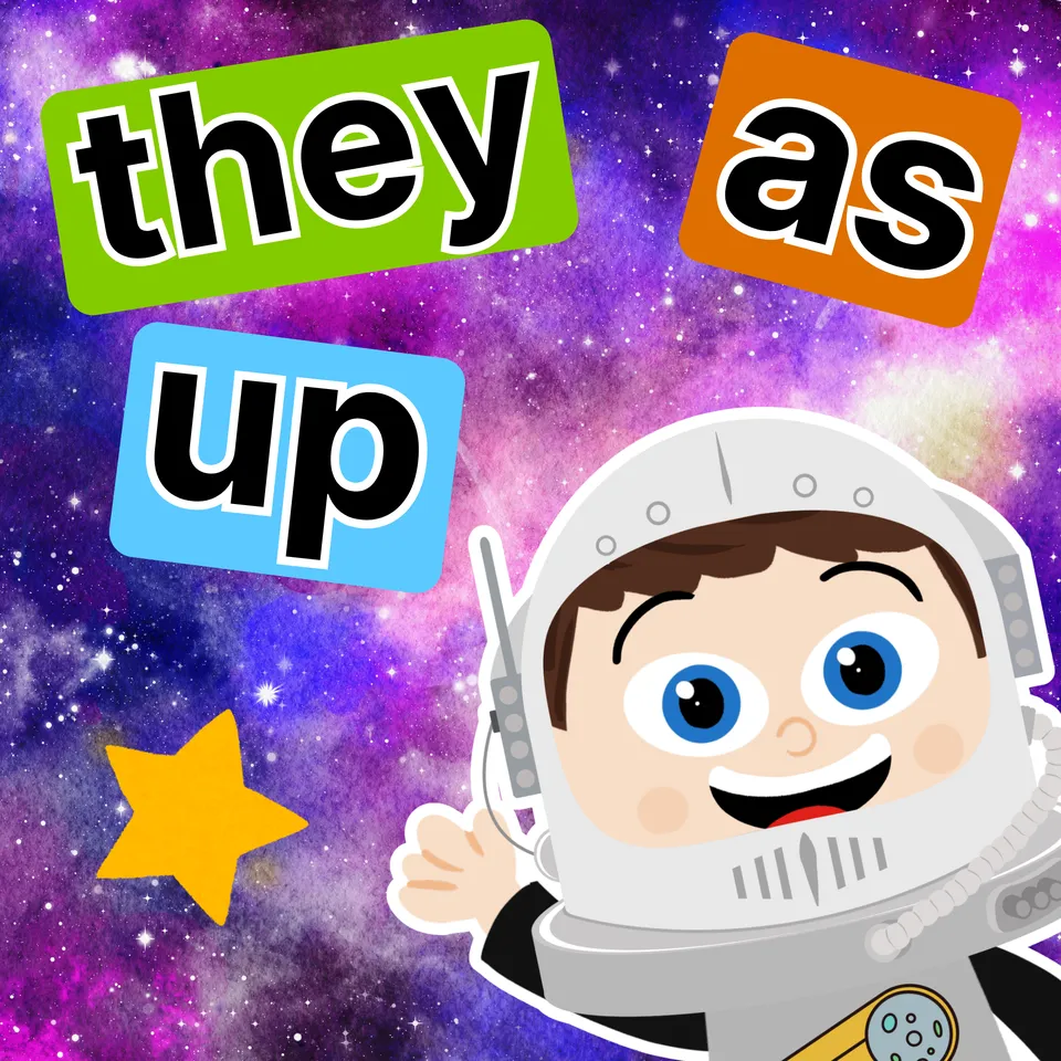 Sight Words: they, as, up