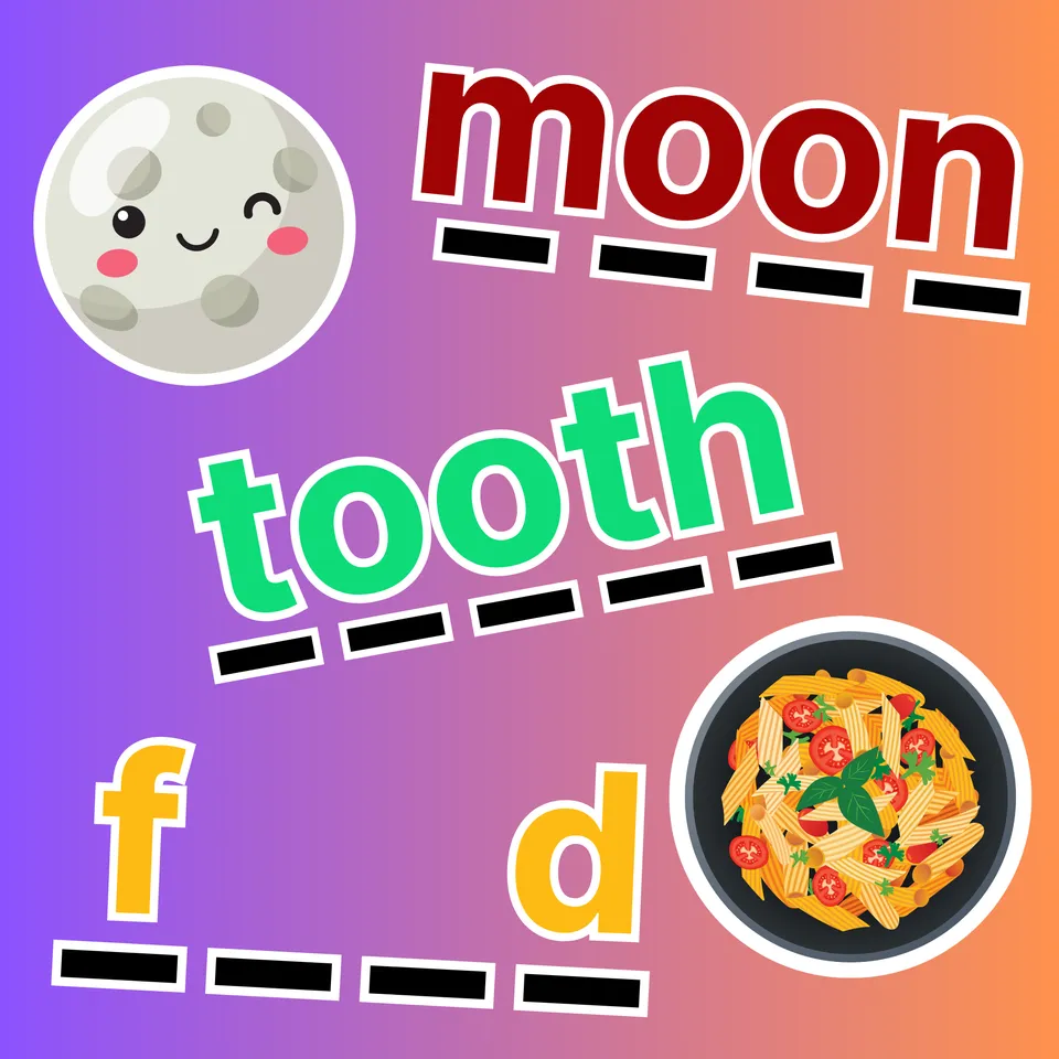 Learn to Spell: long -oo words