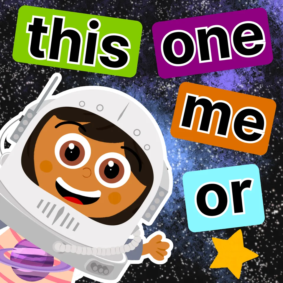 Sight Words: one, or, me, this