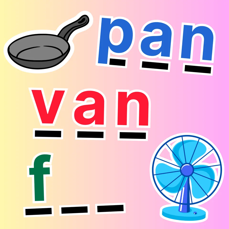 Learn to Spell: -an words