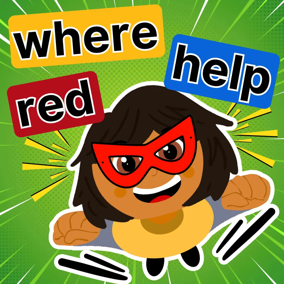 Sight Words: red, where, help