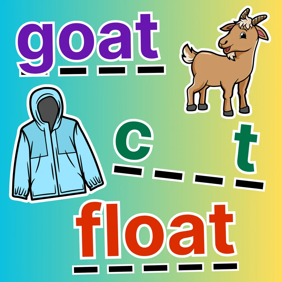 Learn to Spell: -oa words