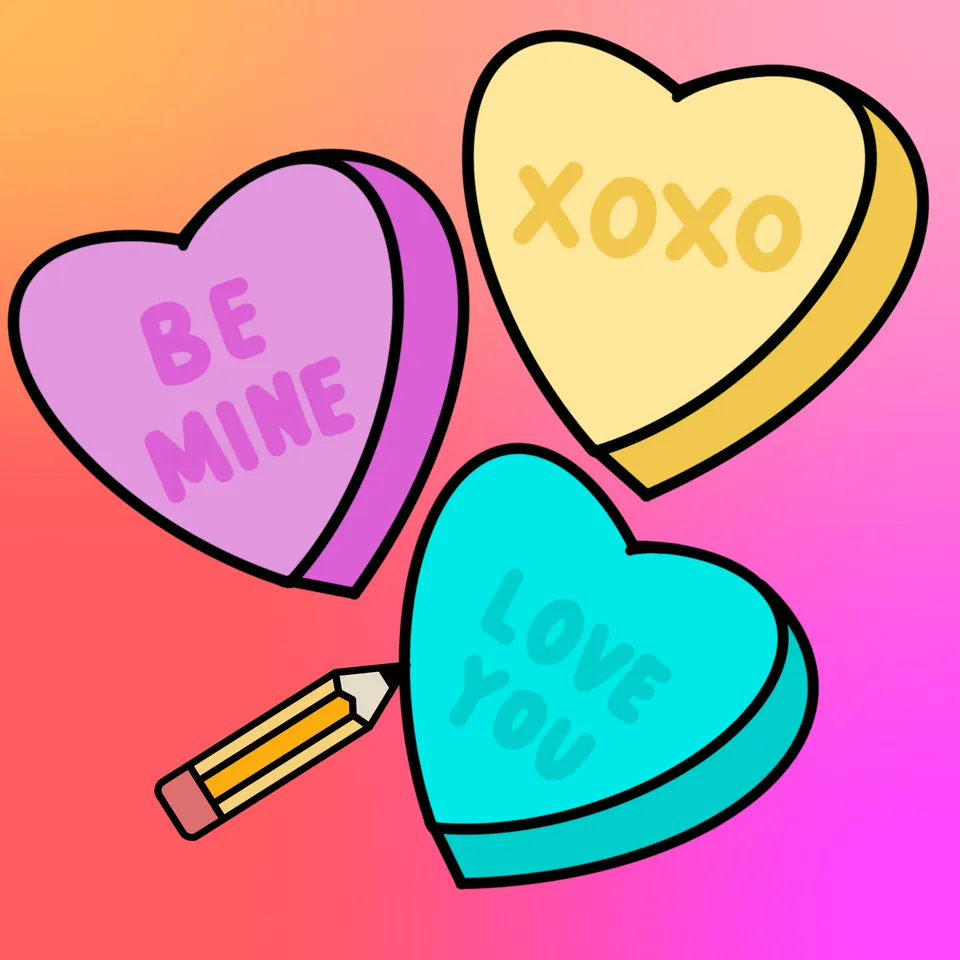 How to Draw: Candy Hearts