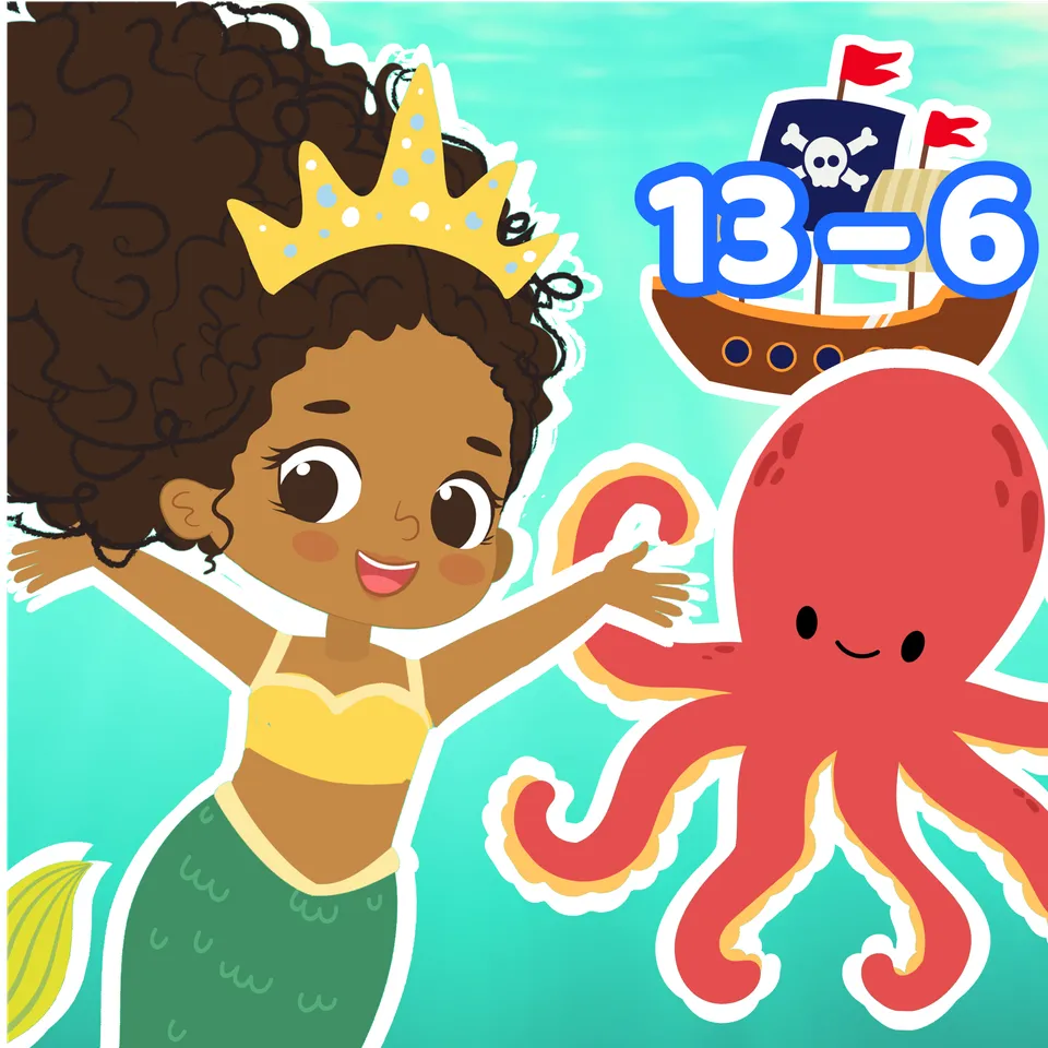 Mermaid Subtraction: Level 3
